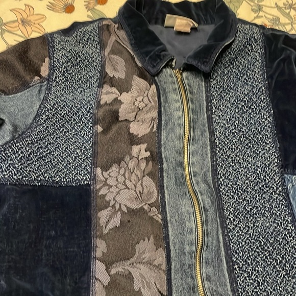 Vintage Marsha Sport denim patch work zip up jacket - Picture 4 of 8